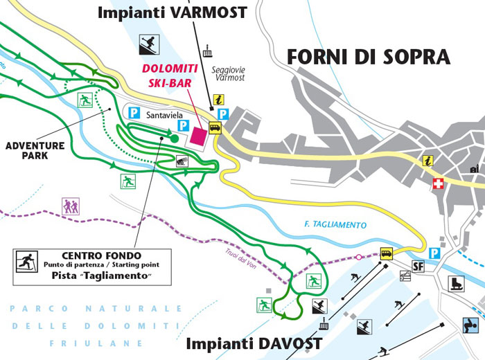 Mappa Dolomiti Ski Bar