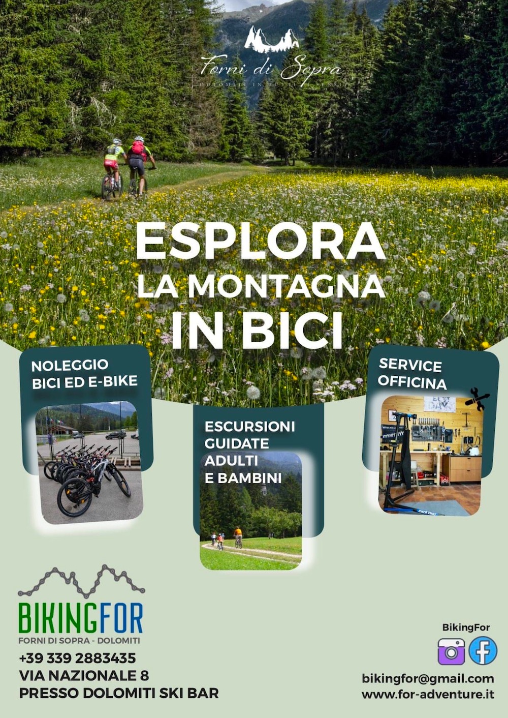 noleggio mtb forni di sopra